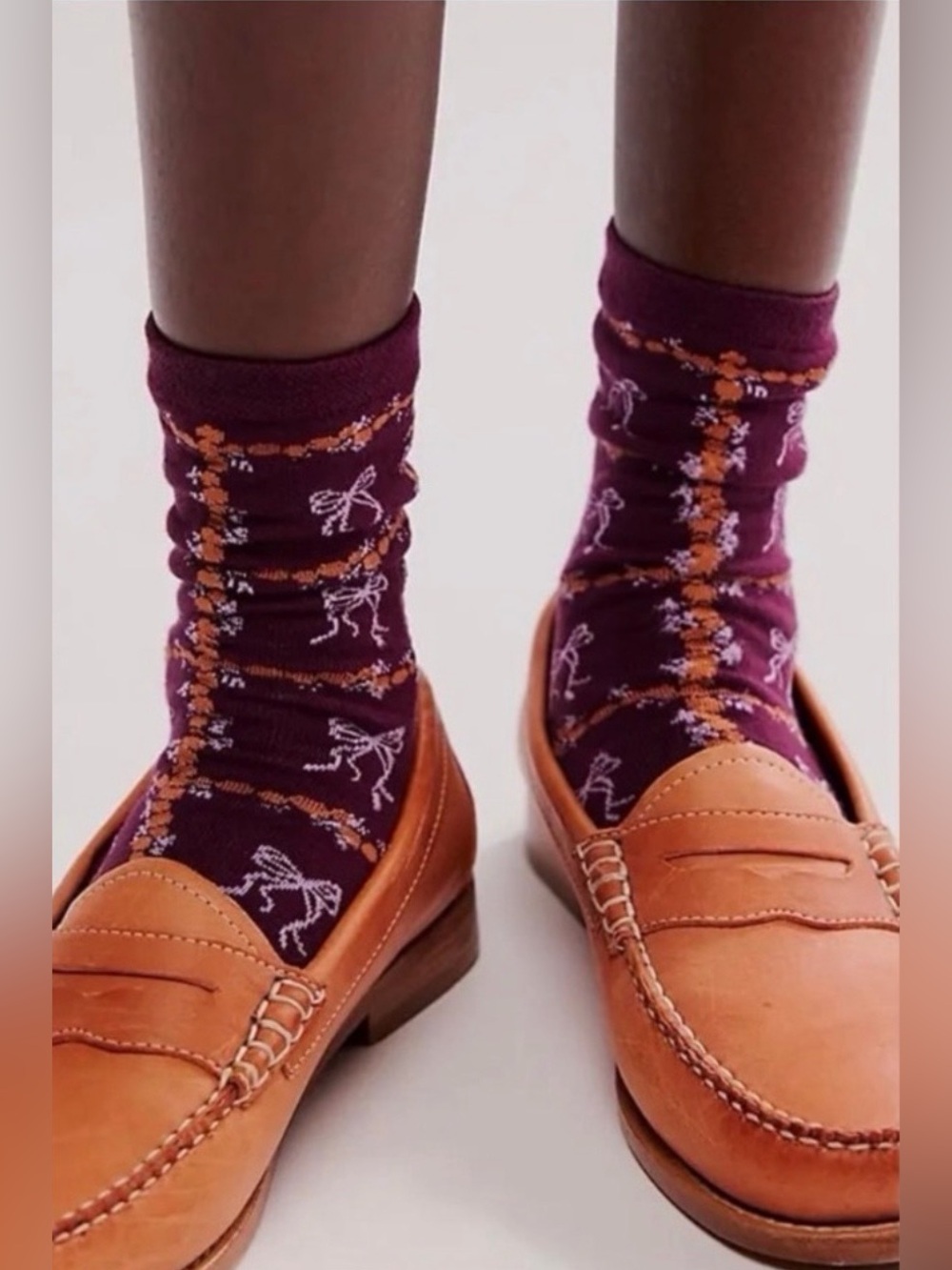Free People Tie A Bow Crew Socks